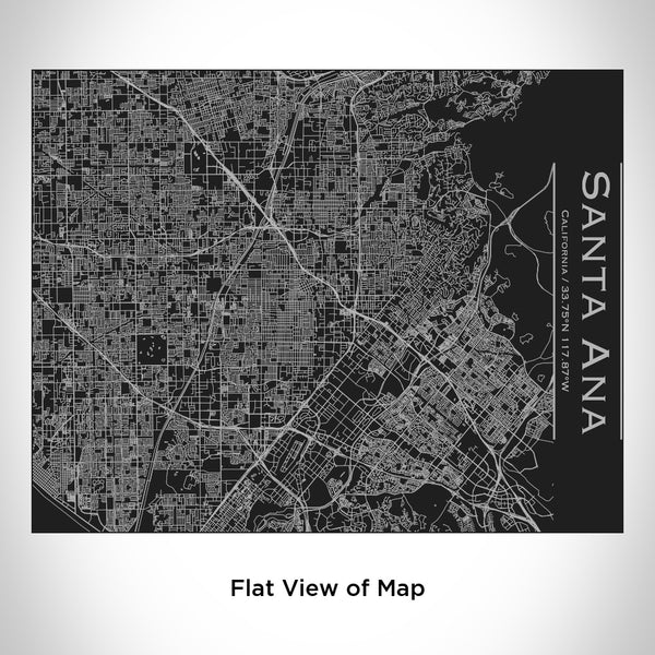 Santa Ana - California Map Bottle with Bamboo Top in Matte Black