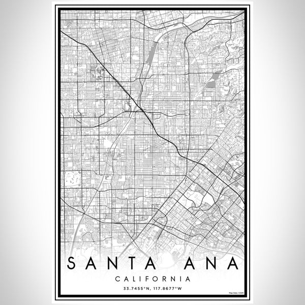 Santa Ana - California Classic Map Print