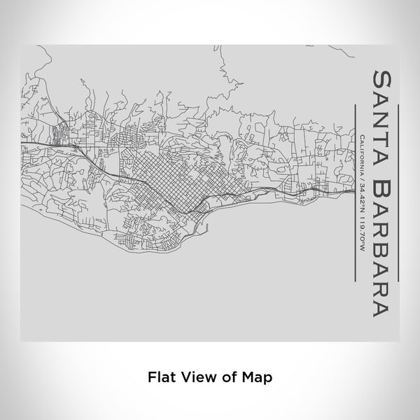 Santa Barbara - California Map Bottle with Bamboo Top