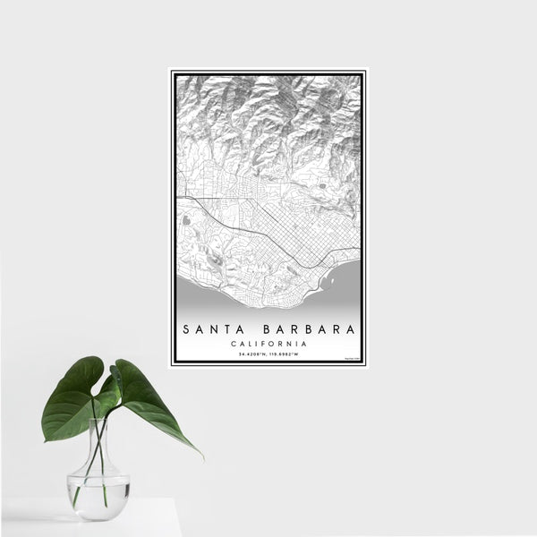 Santa Barbara - California Classic Map Print