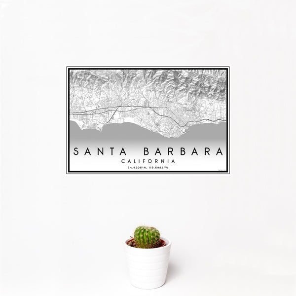 Santa Barbara - California Classic Map Print