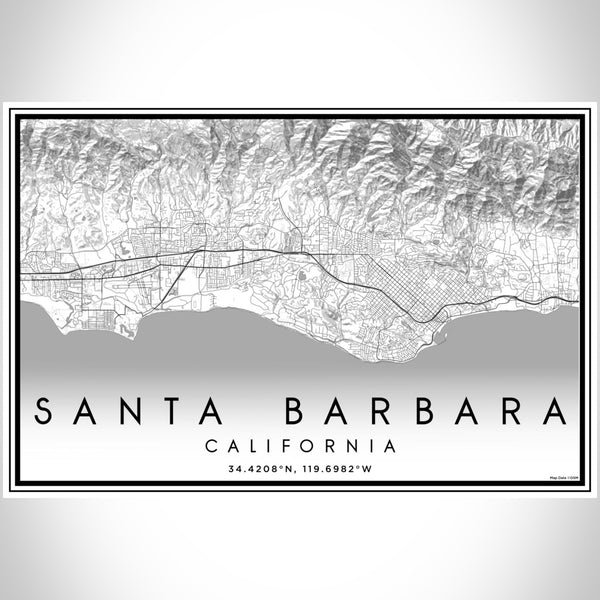 Santa Barbara - California Classic Map Print