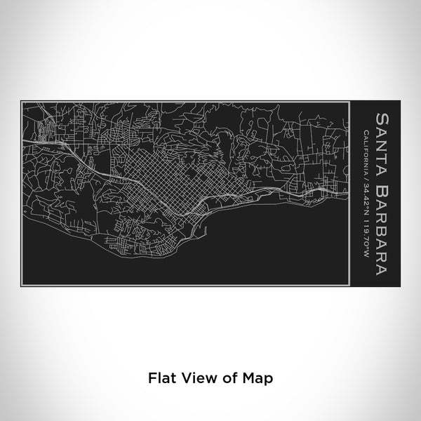 Santa Barbara - California Map Insulated Bottle in Matte Black