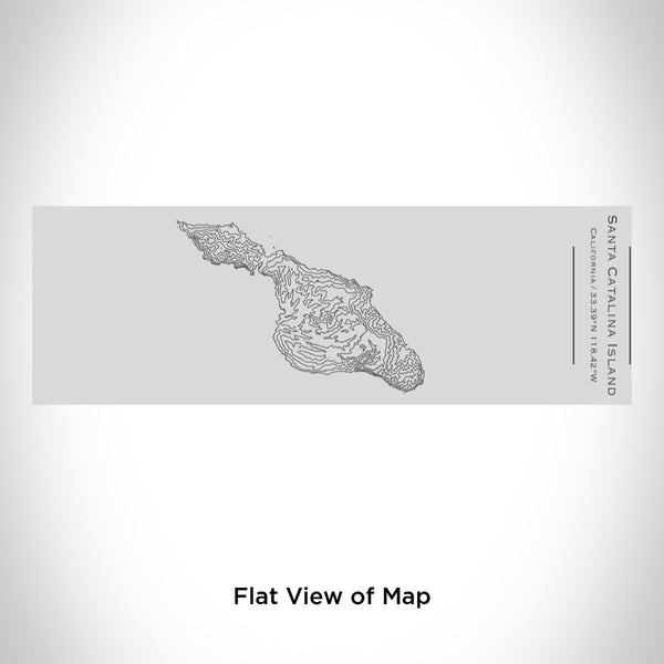Rendered View of Santa Catalina Island California Map Engraving on 10oz Stainless Steel Insulated Cup with Sipping Lid
