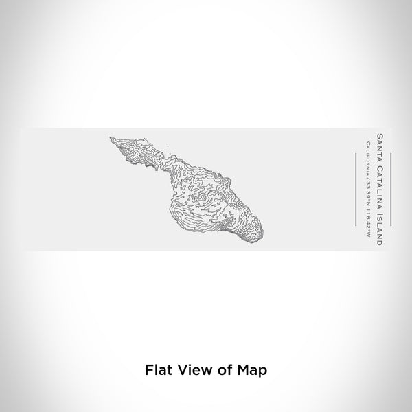 Rendered View of Santa Catalina Island California Map Engraving on 10oz Stainless Steel Insulated Cup with Sliding Lid in White