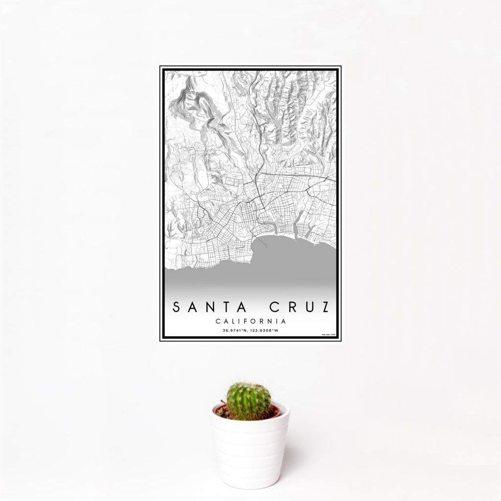 Santa Cruz - California Classic Map Print
