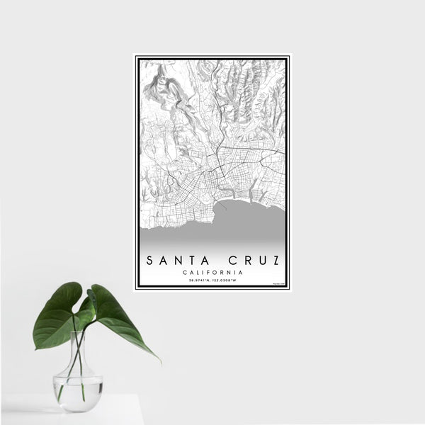 Santa Cruz - California Classic Map Print