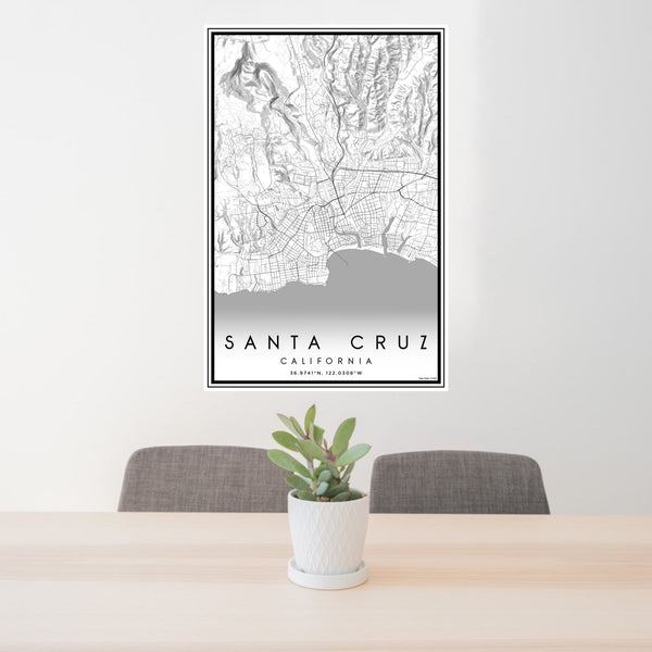 Santa Cruz - California Classic Map Print