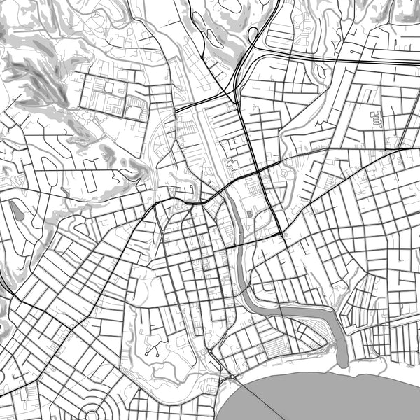 Santa Cruz - California Classic Map Print