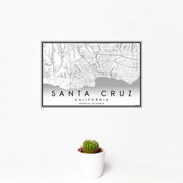 Santa Cruz - California Classic Map Print