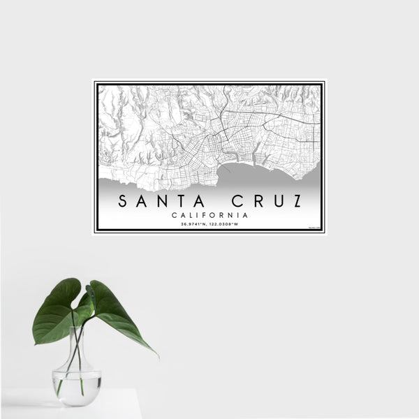 Santa Cruz - California Classic Map Print