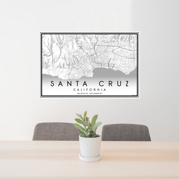 Santa Cruz - California Classic Map Print