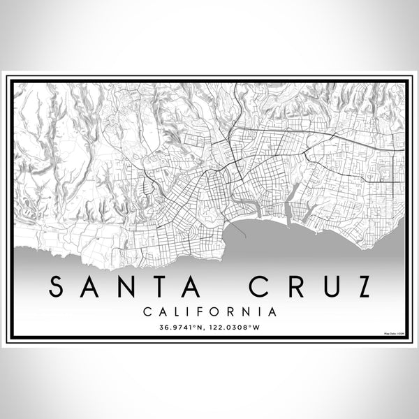 Santa Cruz - California Classic Map Print