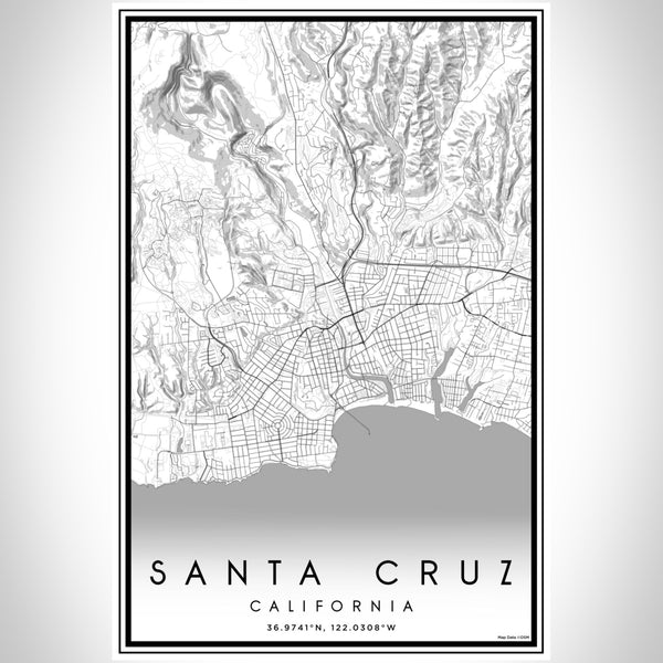 Santa Cruz - California Classic Map Print