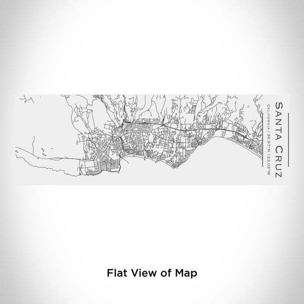 Rendered View of Santa Cruz California Map Engraving on 10oz Stainless Steel Insulated Cup with Sliding Lid in White