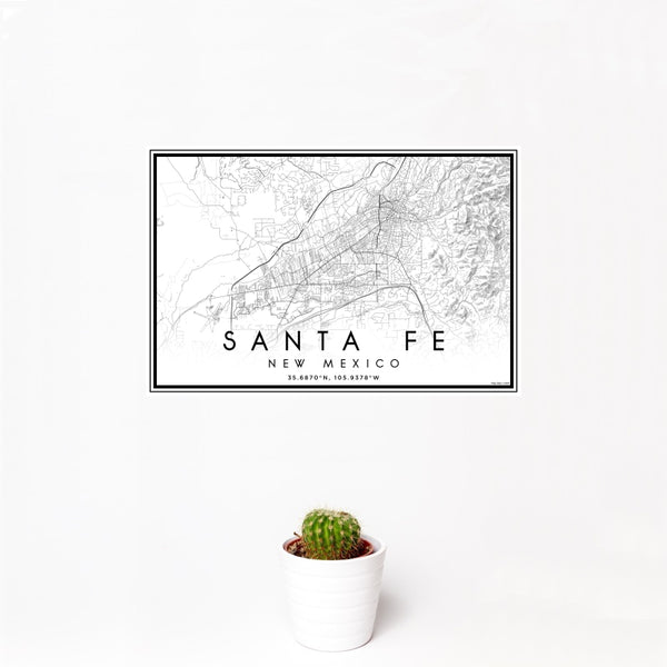 Santa Fe - New Mexico Classic Map Print