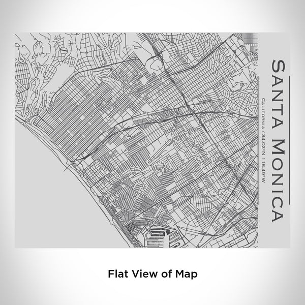 Santa Monica - California Map Bottle with Bamboo Top