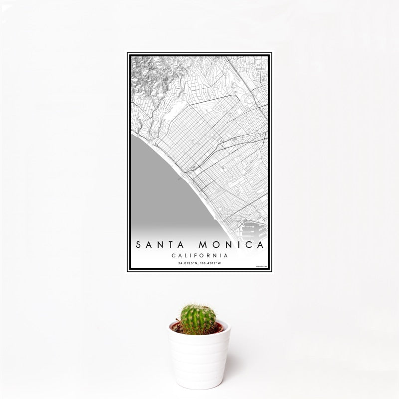 Santa Monica - California Classic Map Print