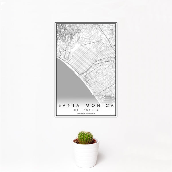Santa Monica - California Classic Map Print