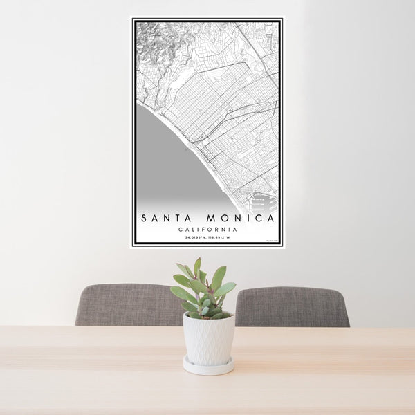 Santa Monica - California Classic Map Print