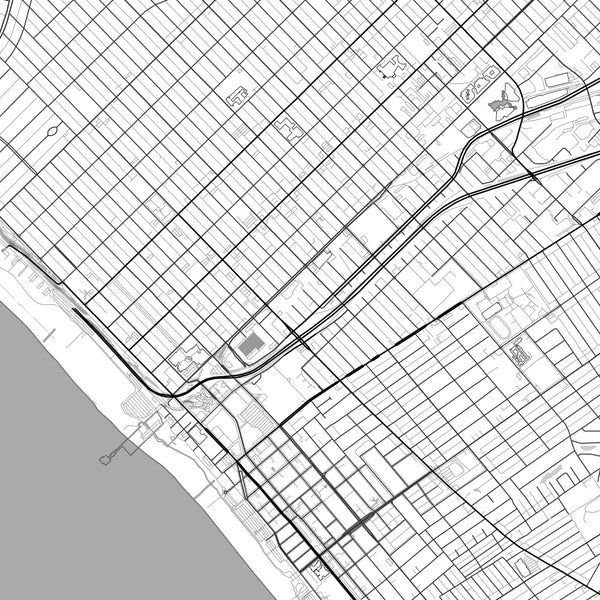 Santa Monica - California Classic Map Print