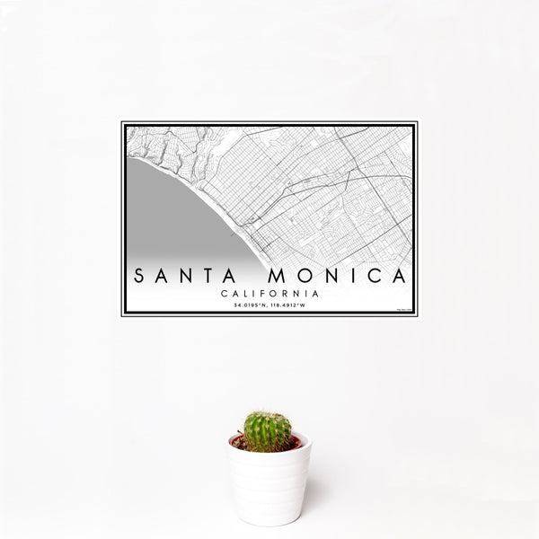 Santa Monica - California Classic Map Print