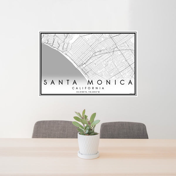 Santa Monica - California Classic Map Print