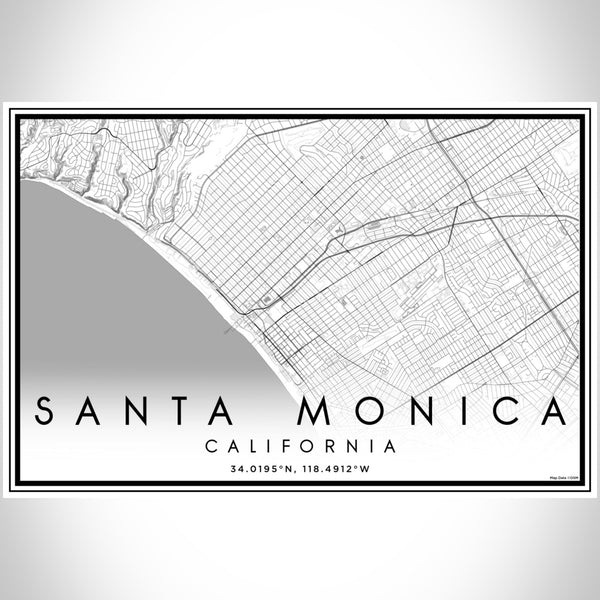 Santa Monica - California Classic Map Print