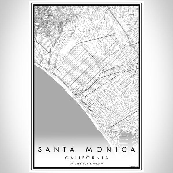 Santa Monica - California Classic Map Print