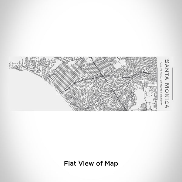 Rendered View of Santa Monica California Map Engraving on 10oz Stainless Steel Insulated Cup with Sliding Lid in White
