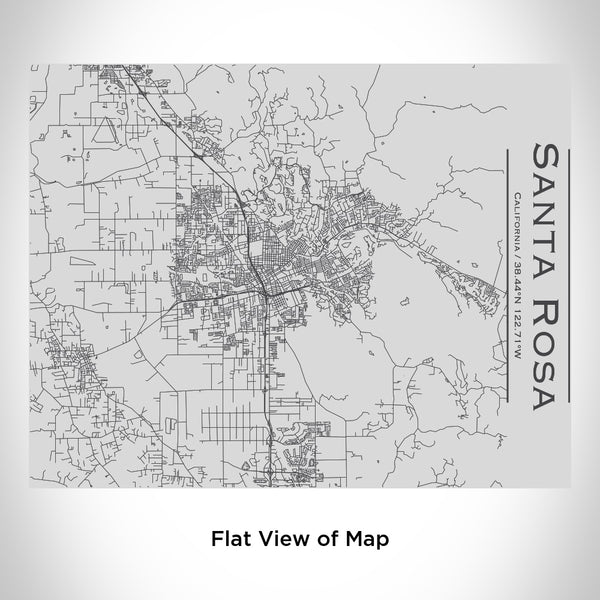 Santa Rosa - California Map Bottle with Bamboo Top