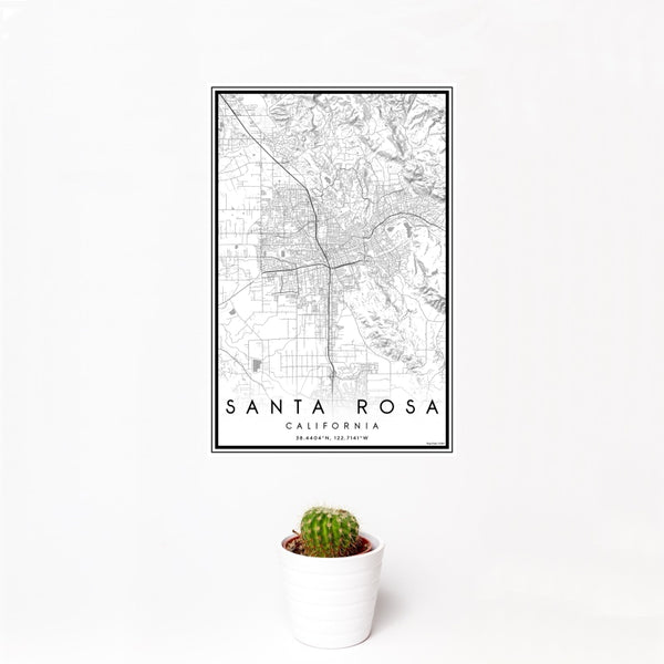 Santa Rosa - California Classic Map Print
