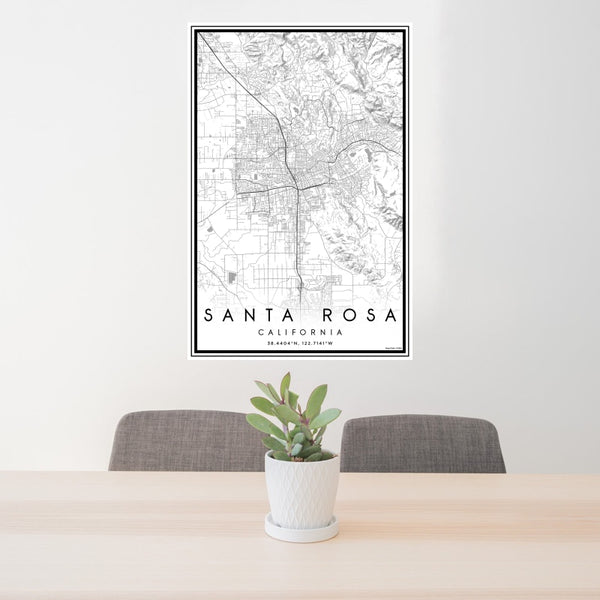 Santa Rosa - California Classic Map Print