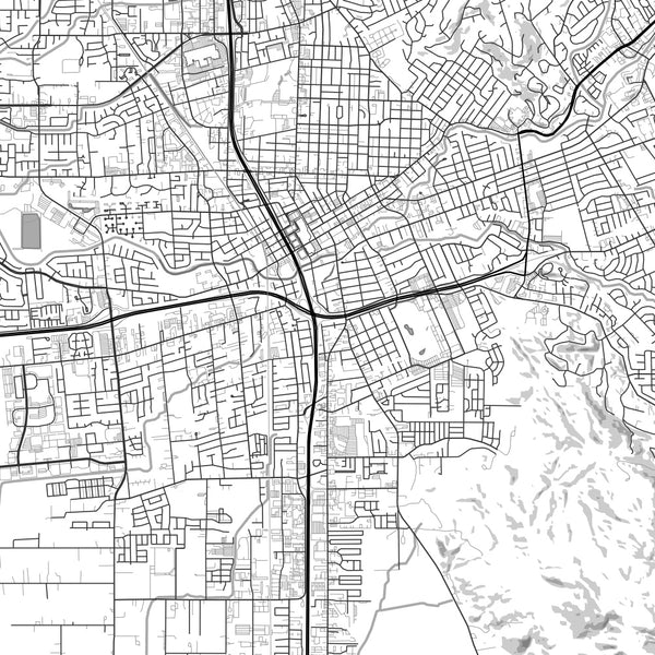 Santa Rosa - California Classic Map Print