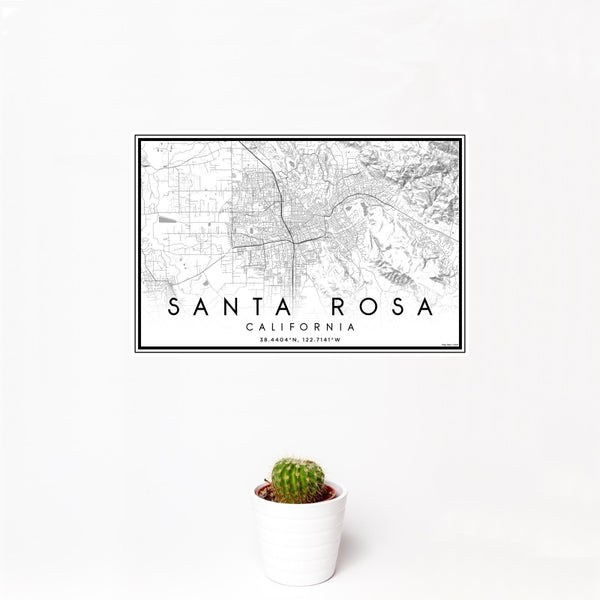 Santa Rosa - California Classic Map Print