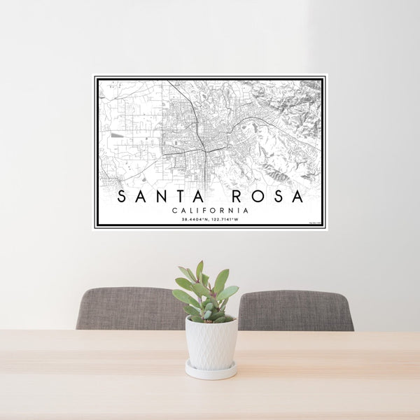 Santa Rosa - California Classic Map Print