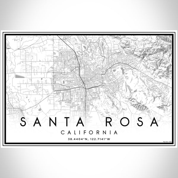 Santa Rosa - California Classic Map Print