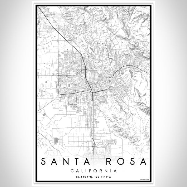 Santa Rosa - California Classic Map Print