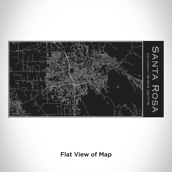 Santa Rosa - California Map Insulated Bottle in Matte Black