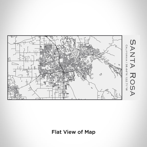 Rendered View of Santa Rosa California Map Engraving on 17oz Stainless Steel Insulated Cola Bottle in White