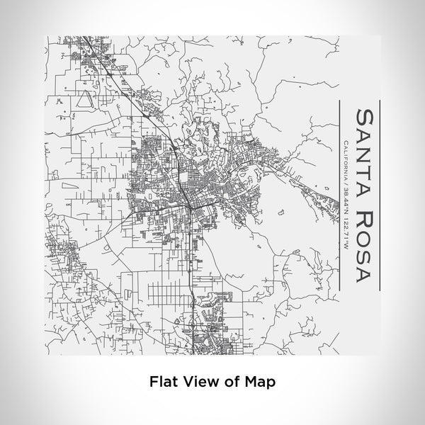 Rendered View of Santa Rosa California Map Engraving on 17oz Stainless Steel Insulated Tumbler in White