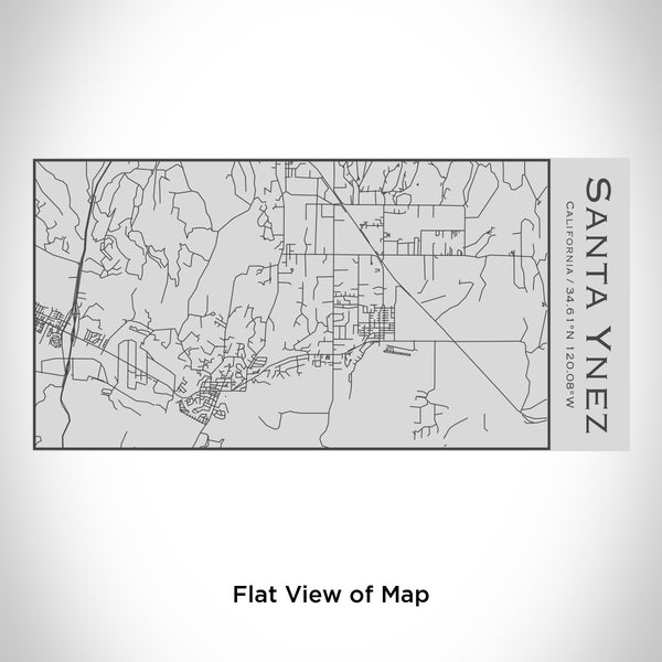 Rendered View of Santa Ynez California Map Engraving on 17oz Stainless Steel Insulated Cola Bottle