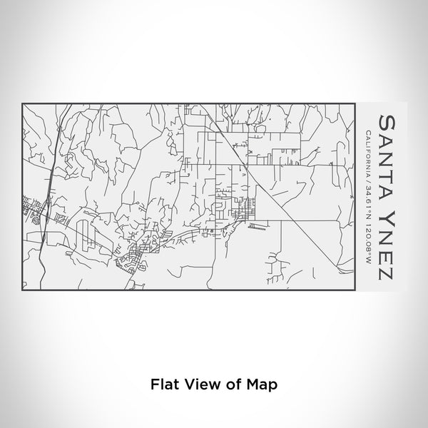 Rendered View of Santa Ynez California Map Engraving on 17oz Stainless Steel Insulated Cola Bottle in White
