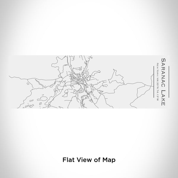 Rendered View of Saranac Lake New York Map Engraving on 10oz Stainless Steel Insulated Cup with Sliding Lid in White