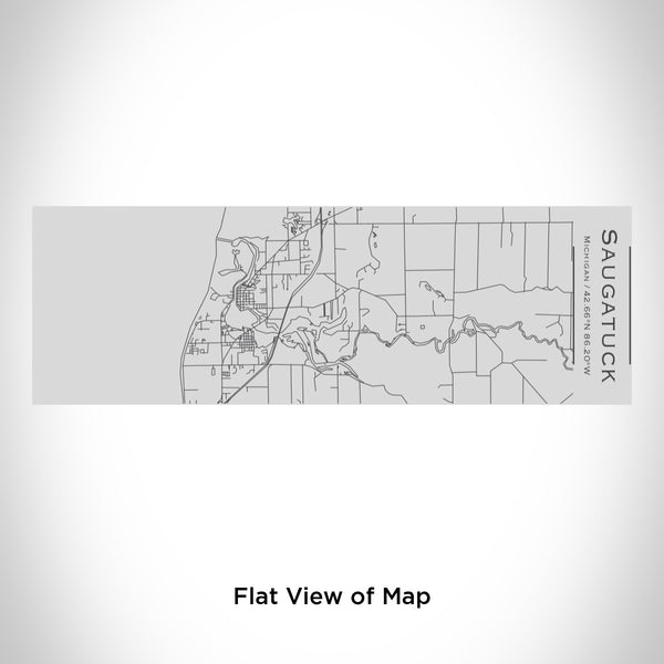 Rendered View of Saugatuck Michigan Map Engraving on 10oz Stainless Steel Insulated Cup with Sipping Lid