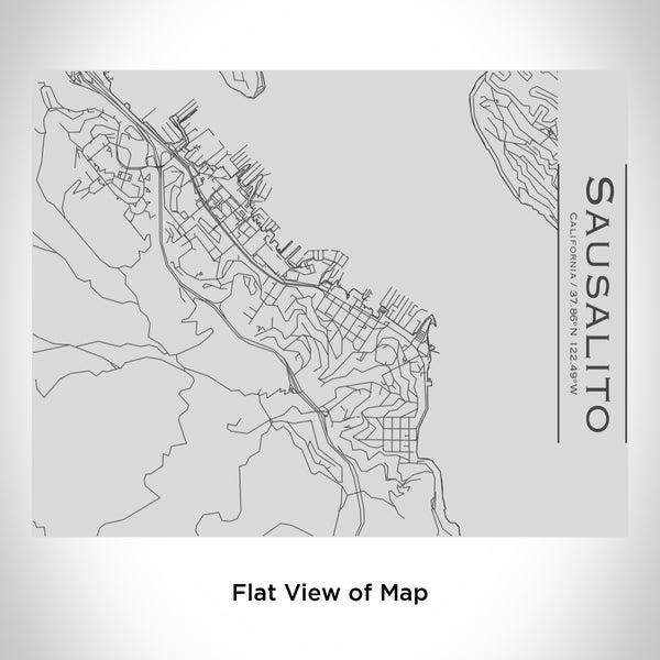 Sausalito - California Map Bottle with Bamboo Top