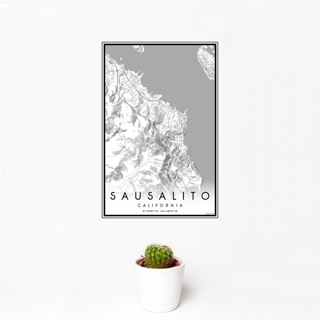 Sausalito - California Classic Map Print