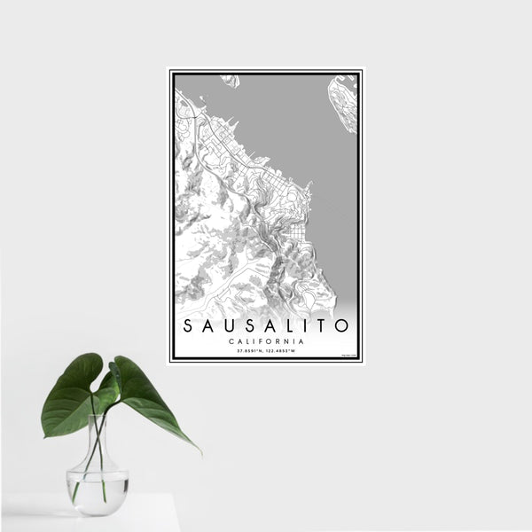 Sausalito - California Classic Map Print