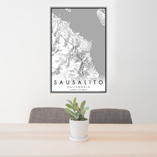 Sausalito - California Classic Map Print