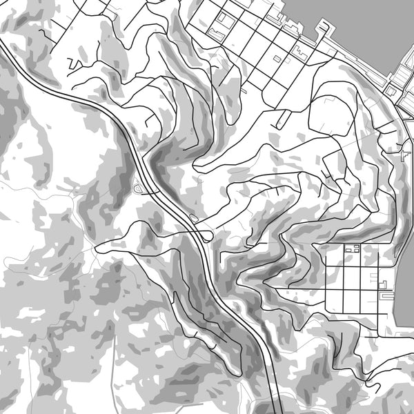Sausalito - California Classic Map Print